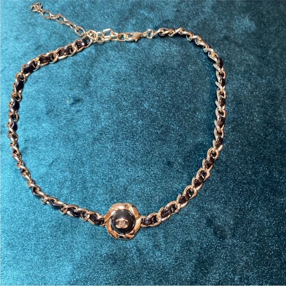 CHANEL Gold and Black vintage Necklace